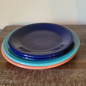 Fiestaware (2) Luncheon & (2) Dessert Plates
